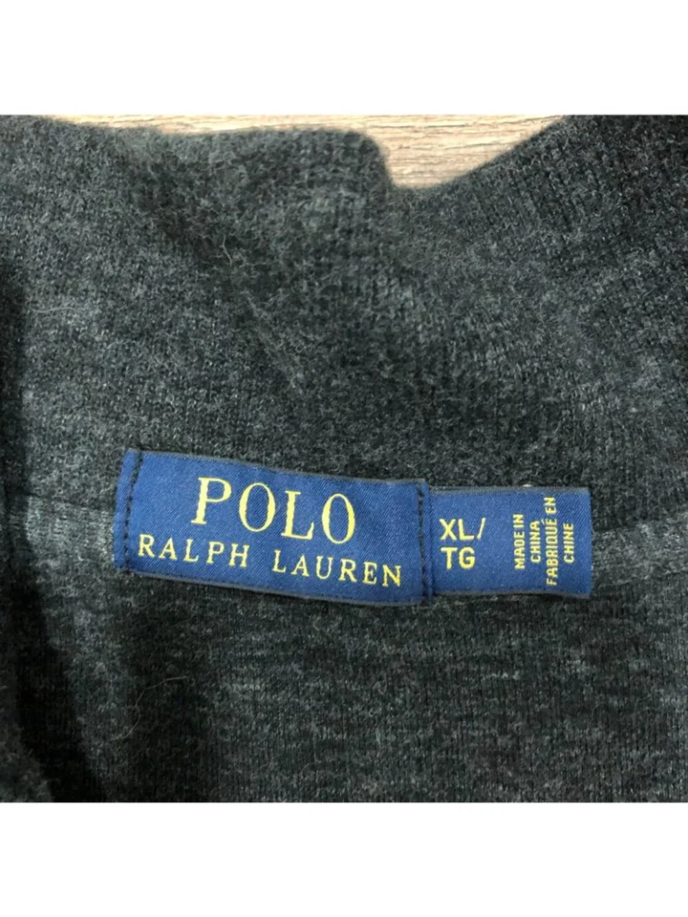 Polo Ralph Lauren Mens Sz XL Quarter Zip Sweater Gray Cotton Mock Neck LOT OF 2